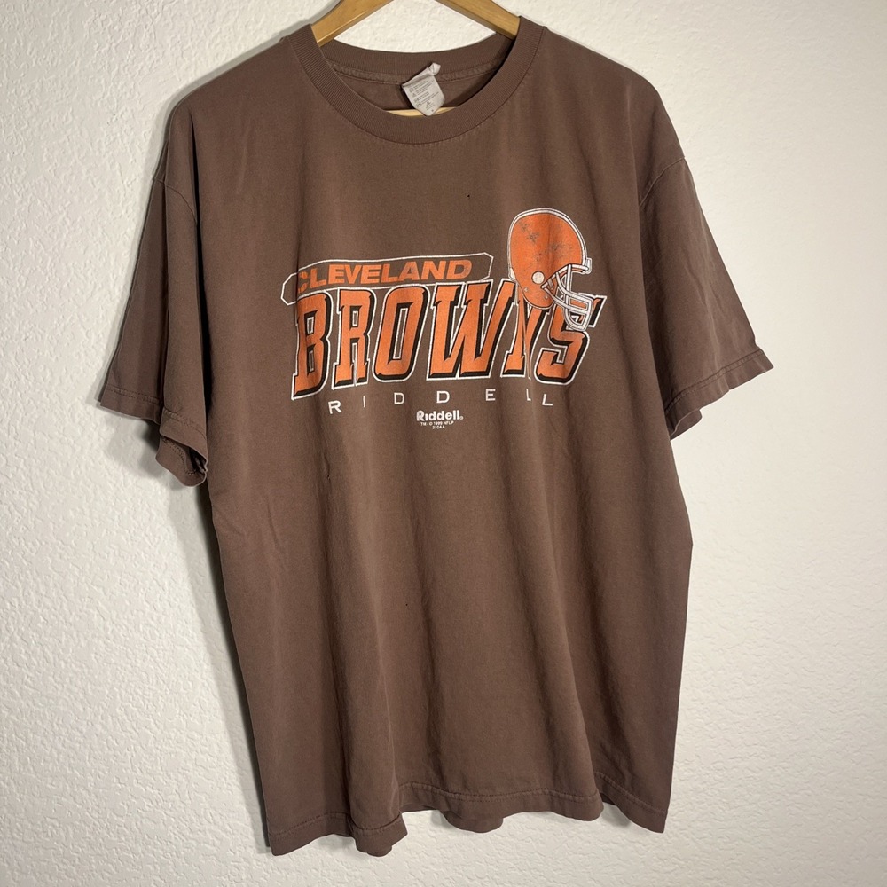 Vintage Cleveland Browns Shirt Mens Large NFL Football Dawg Pound Logo 7 90s Tee